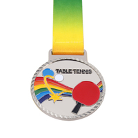 Médailles de sport de tennis de table personnalisées JINZUN, médailles en métal doré et plaque de récompense en métal pour collection de souvenirs