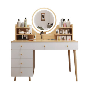 Muebles <span class=keywords><strong>de</strong></span> Dormitorio Modernos <span class=keywords><strong>de</strong></span> Lujo, Tocador <span class=keywords><strong>de</strong></span> Madera MDF <span class=keywords><strong>con</strong></span> Espejo y Luz <span class=keywords><strong>para</strong></span> Sala <span class=keywords><strong>de</strong></span> Estar o Uso en Hoteles - Product Image 1