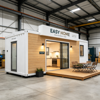Vente flash : maison modulaire préfabriquée en conteneur de 20 pieds, installation rapide