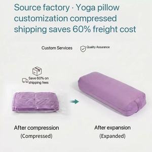 Coussin de <span class=keywords><strong>yoga</strong></span> en coton lavable et durable pour débutants, oreiller de <span class=keywords><strong>yoga</strong></span> et de Pilates, accessoire d'étirement pour le soulagement de la colonne vertébrale et l'alignement corporel - Product Image 2