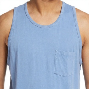 <b>Mens</b> Training Tank Top Gym Wear Sleeveless Muscle <b>Vest</b> OEM Custom Spandex/Cotton Knitted Embroidery Sportswear for <b>Men</b> - Product Image 5