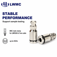 Connecteur mâle BNC LWMC à pince pour câble LMR 300 et 7 mm jusqu'à 4 GHz VSWR 1.2 Max