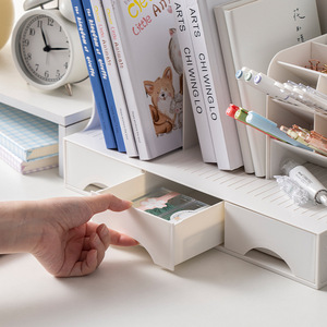 Lihe 965 Desktop Organizer Bookend Pen Holder Rectangle Multi-purpose Standing Type Office Storage Student Desk Organizer - Product Image 3