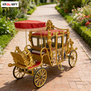 Calèche royale électrique de luxe pour mariages, capacité 4-6 personnes, pneus en caoutchouc massif - Product Image 2