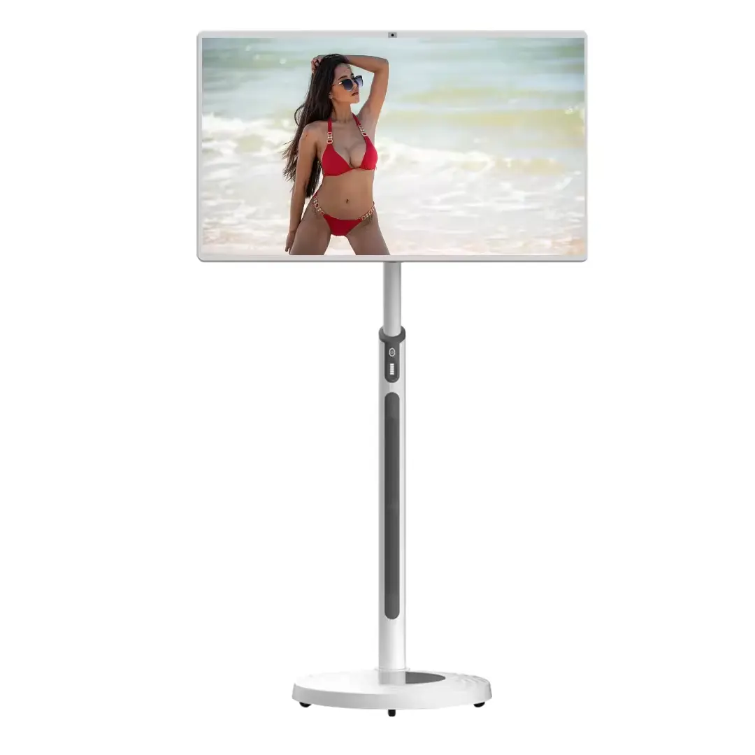 32 Inch HD Android Smart Screen Wireless Monitor Interactive touch LCD Display with Built-in Battery Moveable Stand