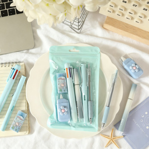 Kit de Papeterie Scolaire et de Bureau Mignon pour Enfants, Couleurs Violet Rose Bleu, Prix Usine, Idéal comme Cadeau - Product Image 4