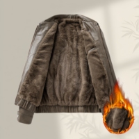 Blouson Bomber Homme Personnalisé Décontracté en Cuir PU Coupe-Vent Hiver, Style Moto, Col Revers Ample Grande Taille