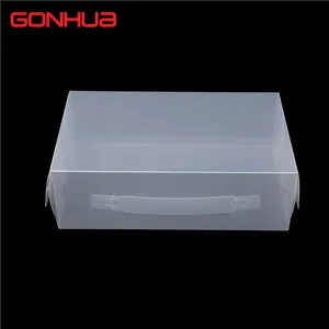Caixas personalizadas GONHUA com logotipo embalagem de cosméticos luxuosa PP PET PVC transparente embalagem de caixa de plástico transparente para pequenas empresas