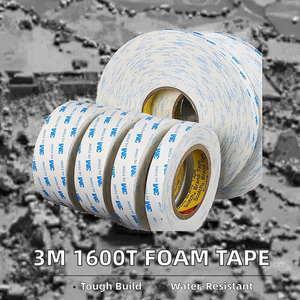 Cinta de Espuma de PE de Doble Cara 3M 1600T del Fabricante y Proveedor, Adhesivo Acrílico de Doble Cara, Característica Impermeable para Enmascarar - Product Image 2