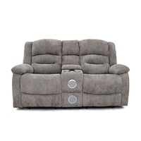 Ensemble de canapés inclinables manuels en tissu moderne Geeksofa 3 2 1 avec console et haut-parleur Bluetooth pour salon