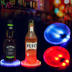 ABS Mini LED Light Coaster for Beer & Beverage Stress Activation Drink Holder Plastic Product on Sale