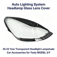 Couverture de lentille en verre pour phare LED 25W, abat-jour transparent pour Tesla Model 3/Y, système d'éclairage automobile