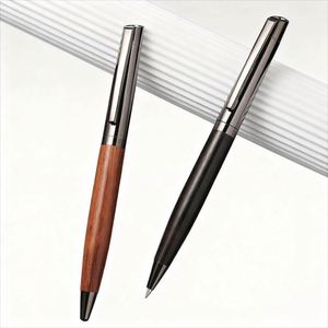 Hot-selling Eco-friendly Wooden Metal Ballpoint Pen Custom Logo Luxury Custom Brand Blue/Black/Red Ink <b>Gifts</b> for Corporate - Product Image 3
