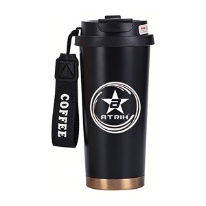 Vaso Térmico Aislado de 500 ml, Taza de Viaje de Acero Inoxidable 316 con Tapa Abatible y Cordón, Taza Térmica a Prueba de Fugas para Bebidas Calientes/Frías - Product Image 1
