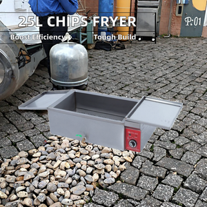 Grande friteuse multiréservoir 25L à état neuf pour hôtels restaurants magasins d'alimentation friteuse électrique commerciale simple - Product Image 3