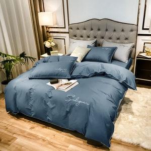Hôtels cinq étoiles, maisons d'hôtes, gîtes, draps brodés, housses de couette, ensemble de literie en coton 40 fils - Product Image 3
