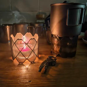 Réchaud de camping 2-en-1 à gaz, monobloc, coupe-vent, ultra-léger, en acier inoxydable, avec grille de protection, idéal pour l'extérieur - Vente chaude - Product Image 5