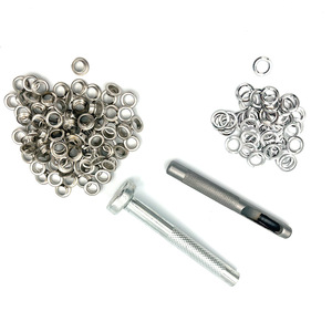 Juego de herramientas de instalación de ojales QY, herramientas de remaches redondos de metal de 4 mm para bolsos, acabado de revestimiento duradero - Product Image 1