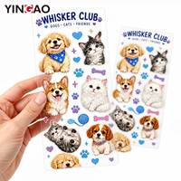 Autocollant adhésif transparent personnalisé, mignon et kawaii, en forme d'animal, pour scrapbooking, journalisation, autocollant mat résistant aux rayures et imperméable