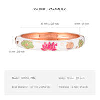Vente en gros de bracelets plaqué or avec fleurs classique en alliage de zinc bracelets lotus en émail coloré bracelets de manchette en vrac bijoux pour femmes