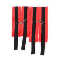 Cheap Price Bed Bondage Couples Red Plush Bondage Kits For Leg Ankle And Wrist Male Bondage Set Flirting Toy