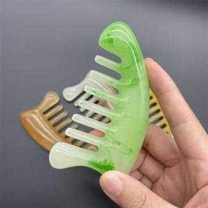 Venta al por mayor de fábrica, peine de cuerno de cera de abejas de resina, peine de masaje, cabeza de raspado de ocho dientes, alivio de la picazón, certificado CE - Product Image 2