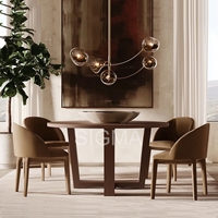 Table à manger moderne en bois massif pour la maison, l'hôtel, l'atelier et l'entrée - Durable, écologique et portable