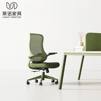 Chaise de bureau ergonomique pivotante LN-18, dossier haut en maille, design moderne, accoudoirs 3D réglables, prix abordable