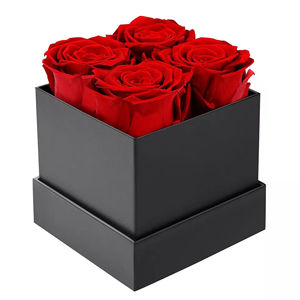 Coffret Cadeau de Roses Éternelles – 4 Roses Stabilisées Véritables et Immortelles dans une Boîte Carrée – Idéal Fête des Mères et Nouvel An - Product Image 5