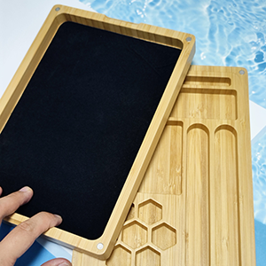 Plateau et boîte à dés en bambou pour jeux de table RPG Dungeons & Dragons - Product Image 6