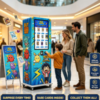 Distributeur de cartes de jeu emballées individuellement, distributeur de boosters de cartes à collectionner, machine de vente automatique avec gestion basée sur le cloud et paiement sans espèces par billet