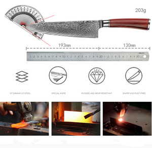 <span class=keywords><strong>Cuchillos</strong></span> de cocina de Damasco VG10, cuchillo de <span class=keywords><strong>Chef</strong></span> de Damasco japonés, logotipo de marca personalizado - Product Image 6