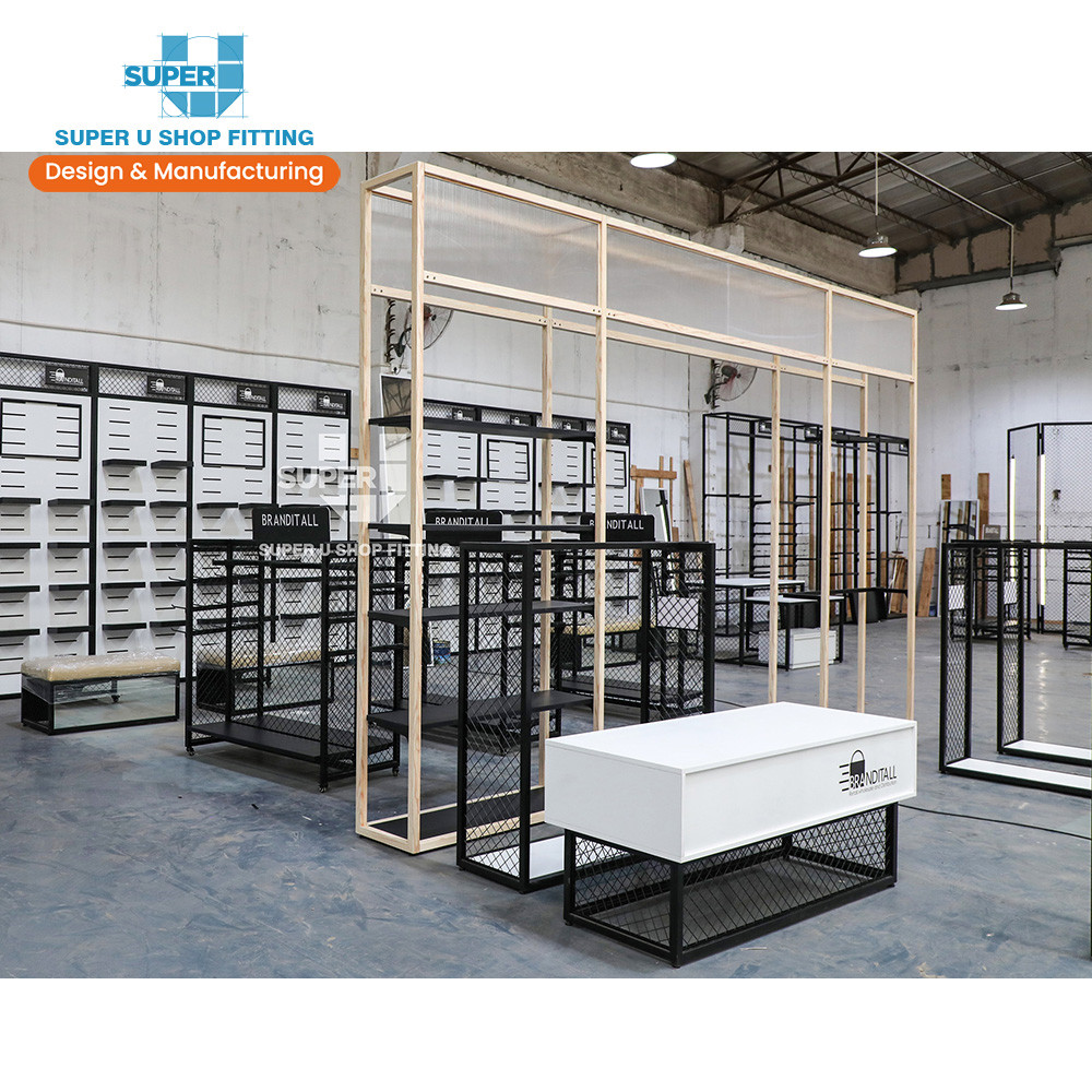 custom workwear shop display