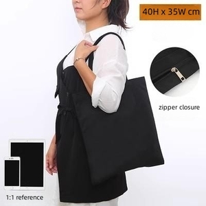 Grand sac fourre-tout personnalisé imprimé pour femme, idéal pour les livres et la plage, fabriqué en toile unie - Product Image 6