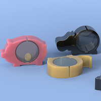 Moule en silicone pour tirelire en forme d'hippopotame, d'éléphant et de cochon, moule en résine pour tirelire, boîte à épargne pour la décoration de la maison