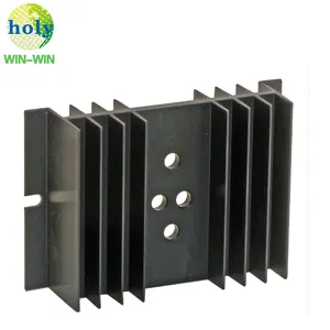 OEM CNC Machining Aluminum Profile Fin Heat Sink Custom Black Finished Heatsink Service