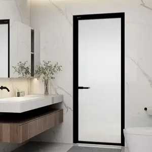 Modern interior fiberglass shower bathroom doors with glass waterproof doors