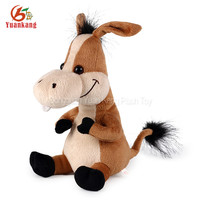 Nouveaux jouets chantants personnalisés, animaux en peluche doux et musicaux, petits ânes en peluche