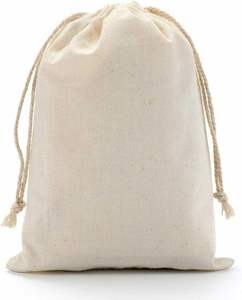 Sacs à cordon en coton naturel non blanchi pour l'emballage de bougies, idéaux pour les cadeaux, les jouets et les grains de café (vente en gros) - Product Image 3