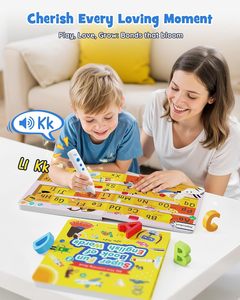 Livre audio interactif : Stylo parlant éducatif, jouets sensoriels pour l'autisme, plus de 500 activités d'apprentissage, livres illustrés en anglais pour tout-<span class=keywords><strong>petits</strong></span> garçons et filles - Product Image 4