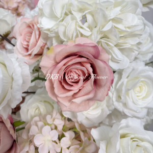 ดอกไม้ประดับซุ้มโค้งสีชมพูและสีขาวแบบกำหนดเองของ DKB สำหรับตกแต่งงานแต่งงาน โรงแรม ประตูทางเข้า แถวดอกไม้ประดับทางเข้างานแต่งงาน - Product Image 6