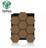 Panneaux acoustiques décoratifs pour murs intérieurs, MDF 3D hexagonaux, écologiques, haute réduction du bruit, pour hôtels, écoles, design 3D.