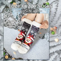 Xianghui haute qualité épais confortable moelleux pantoufle chaussettes hiver cabine confortable chaud noël polaire jetable équipage longueur tricoté