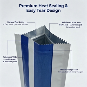 Sachets personnalisés imprimés de qualité alimentaire thermoscellables <span class=keywords><strong>pour</strong></span> barres de céréales, barres protéinées, barres énergétiques, barres aux champignons et barres chocolatées, avec fermeture dorsale - Product Image 4