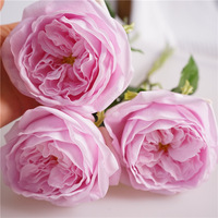 Vente en gros de roses artificielles en latex de haute qualité, couleur bordeaux et blanches, au toucher réaliste, pour la Saint-Valentin, la décoration de la maison, les mariages et la décoration de table