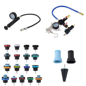 Podofo Kit de testeur de pression de radiateur 28 pièces, détecteur de fuite de réservoir d'eau de véhicule, type automatique sous vide, pour système de refroidissement - Product Image 5