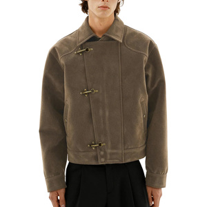 Giacca da Lavoro OEM 2026 Nuova Personalizzata con Cerniera in PU <span class=keywords><strong>Scamosciato</strong></span> Antivento Ecologica con Cappuccio per <span class=keywords><strong>Uomo</strong></span> - Product Image 2