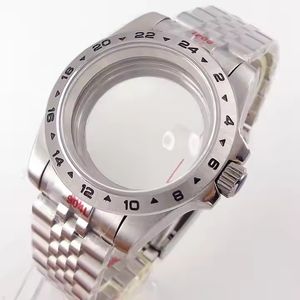 לחקור מאסטר 39 מ "מ תיק שעון 24 שעות פלדה פלדה bzel להתאים nh34 nh36 צמיד 904l חלק חילוף עבור שעון Mod זכוכית בחזרה - Product Image 1