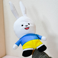 Marioneta de Mano de Conejo de Peluche Personalizada con Dibujos Animados, Color y Logotipo Personalizables, Marioneta Educativa de Peluche para Niños