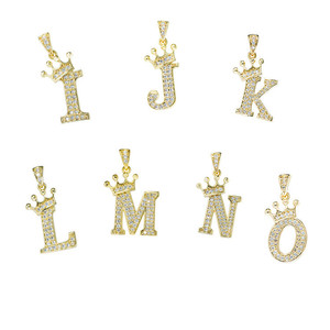 Zgsp — lettre à breloque Hip Hop, petite bouteille d'or en CZ, pour la fabrication de bijoux, pendentif avec lettre initiale en <span class=keywords><strong>diamant</strong></span>, vente en gros - Product Image 3